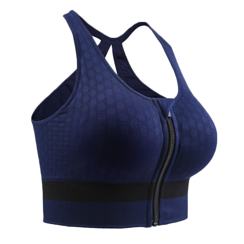 Zipper Sports Bras High-intensity Vest Gym Workout