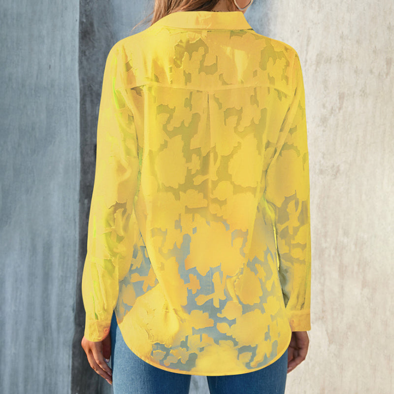 Sheer Button Down Shirts