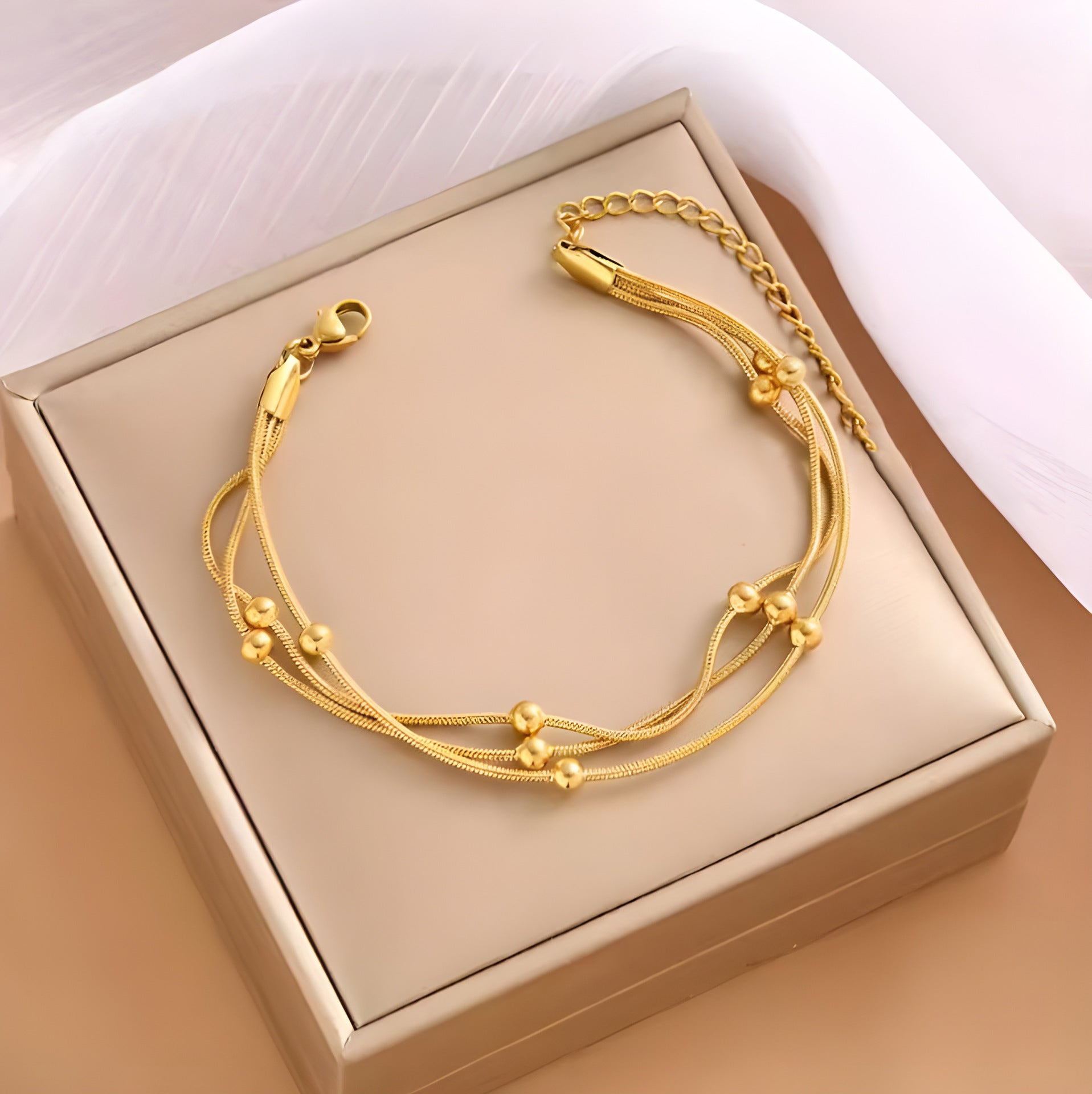 Three-layer Beaded Bracelet