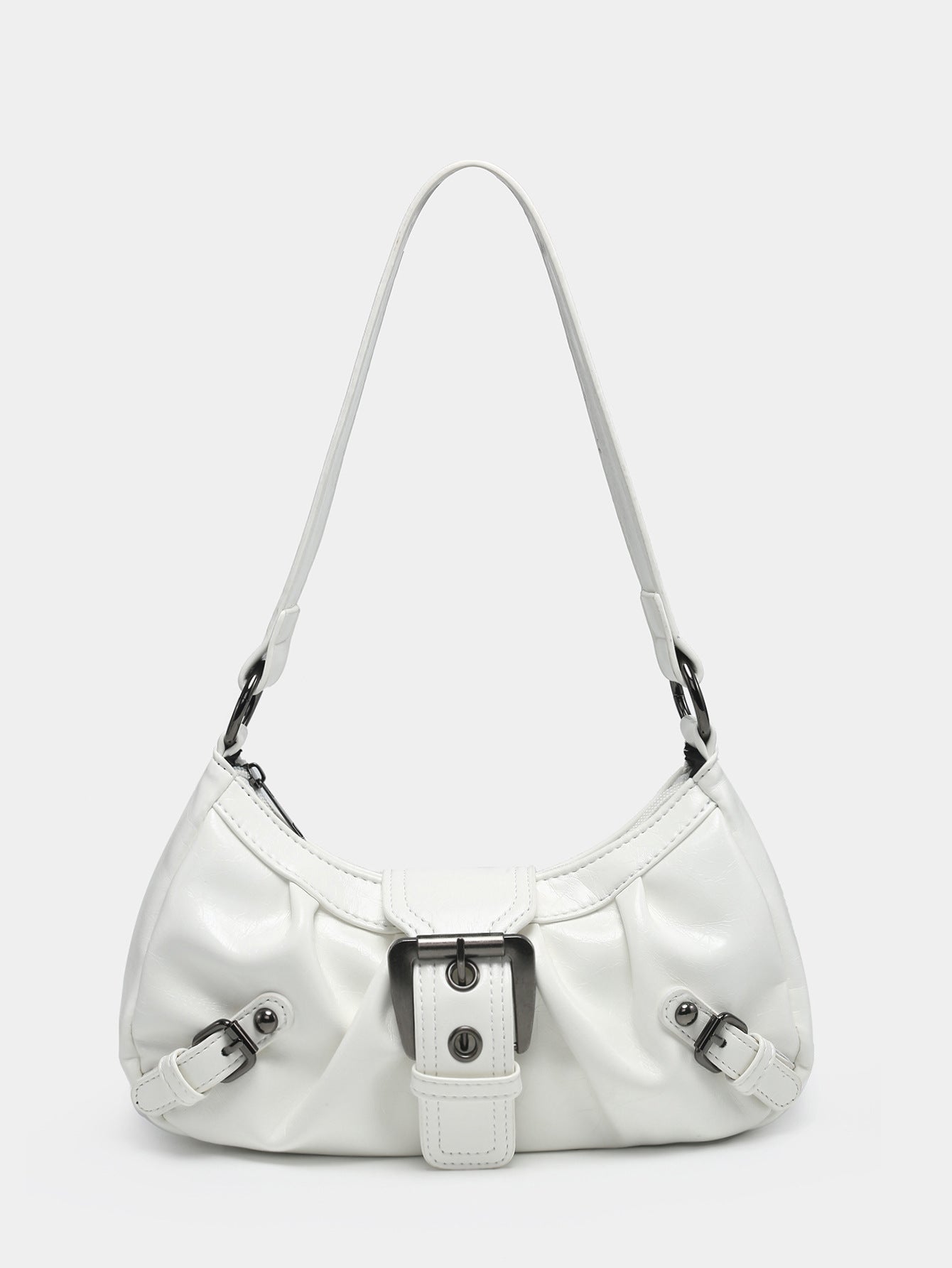 Vintage Two-tone Leather Shoulder Bag
