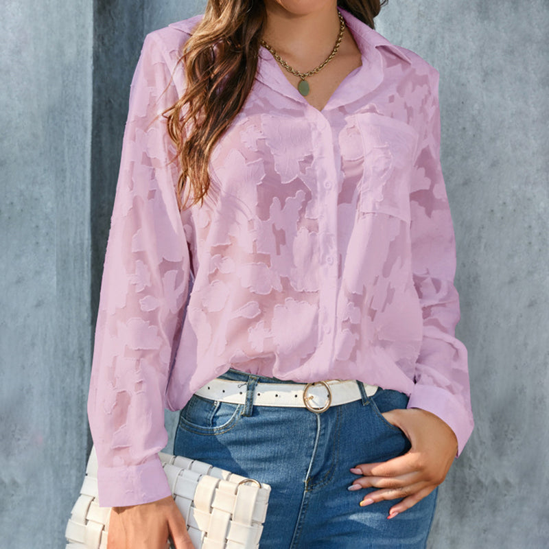 Sheer Button Down Shirts