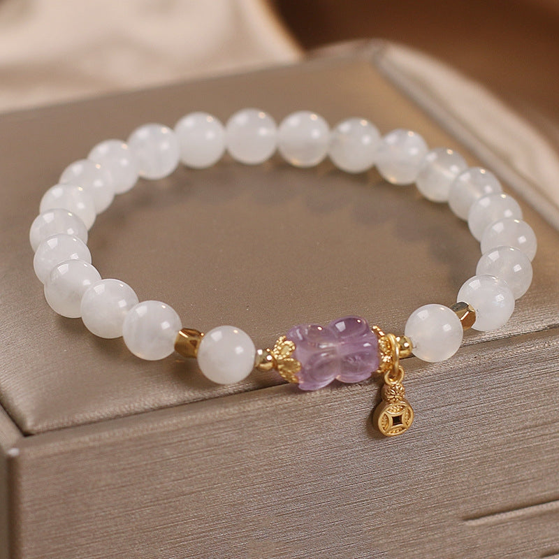 Luck Changing Ethnic Style Natural White Moonlight Bracelet