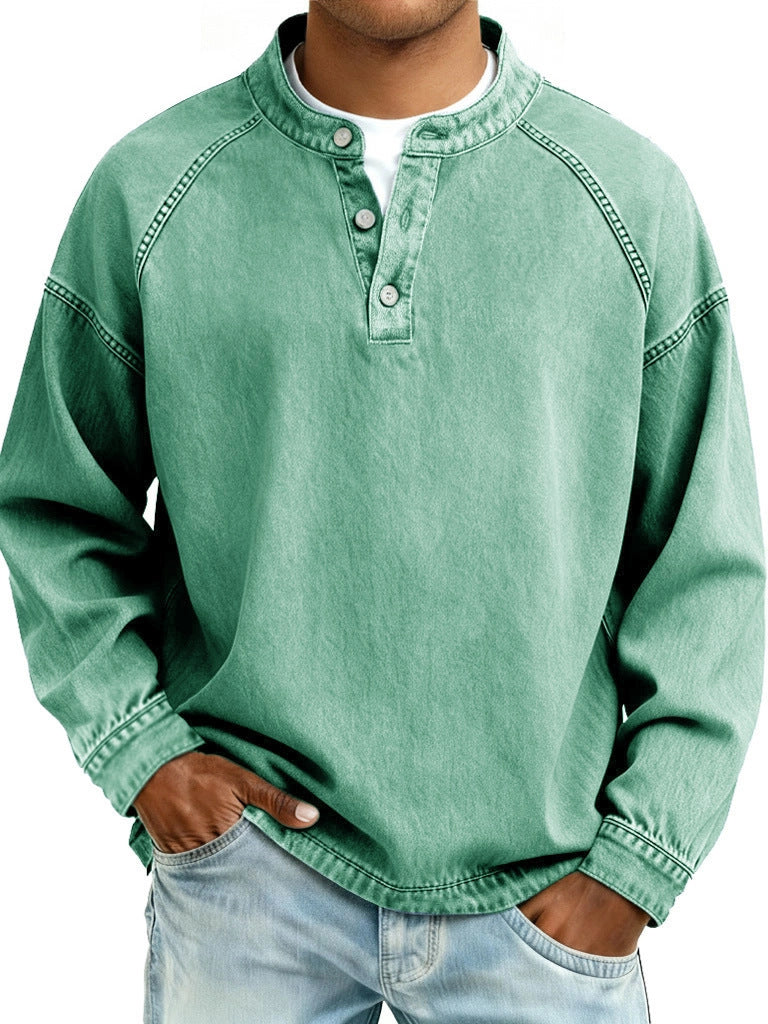 Jeans Vintage Long-Sleeve Shirt Top