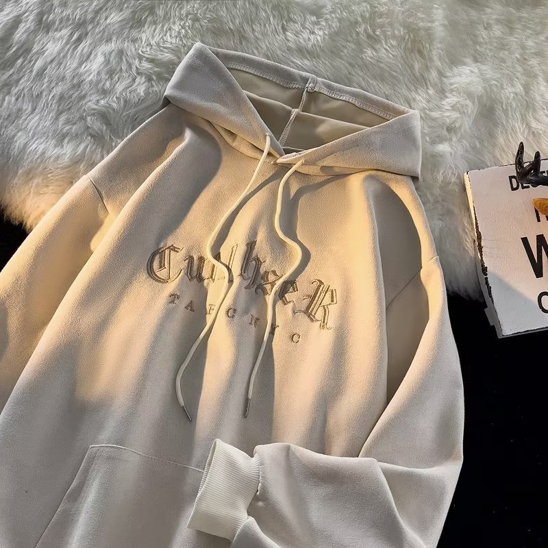 Premium Letter-Embroidered Hoodie