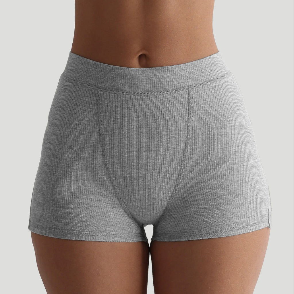 Crew-Neck Slim-Fit Tank Top And High-Waist Shorts Set