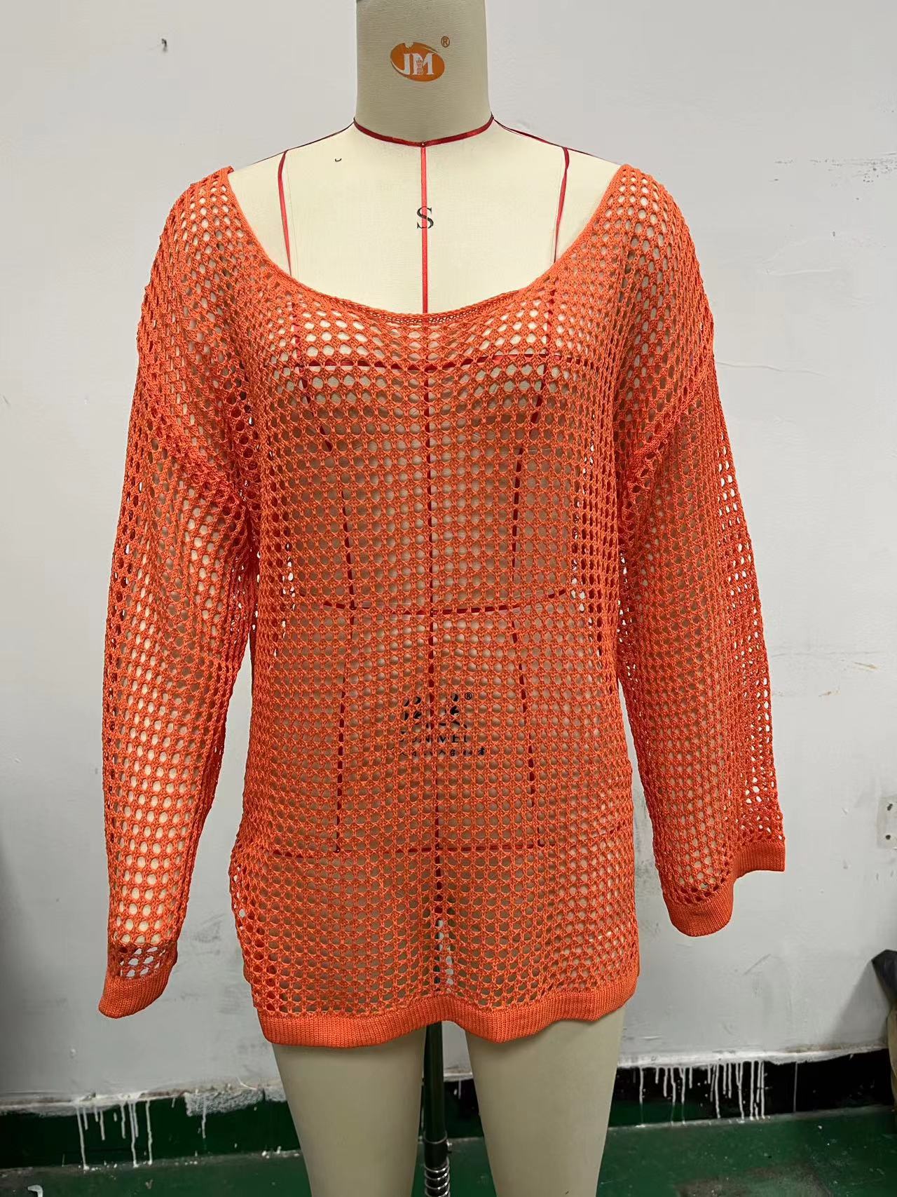 Mesh Hollow Out Knitwear Swimsuit