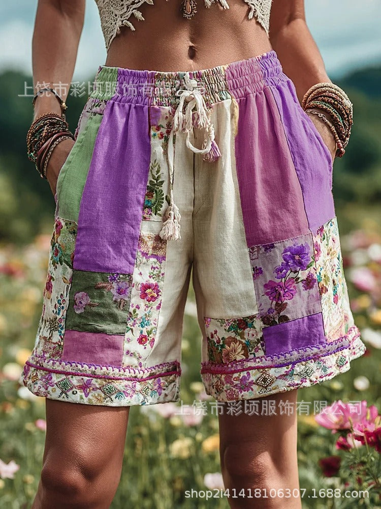 Floral Print Casual Womens Shorts