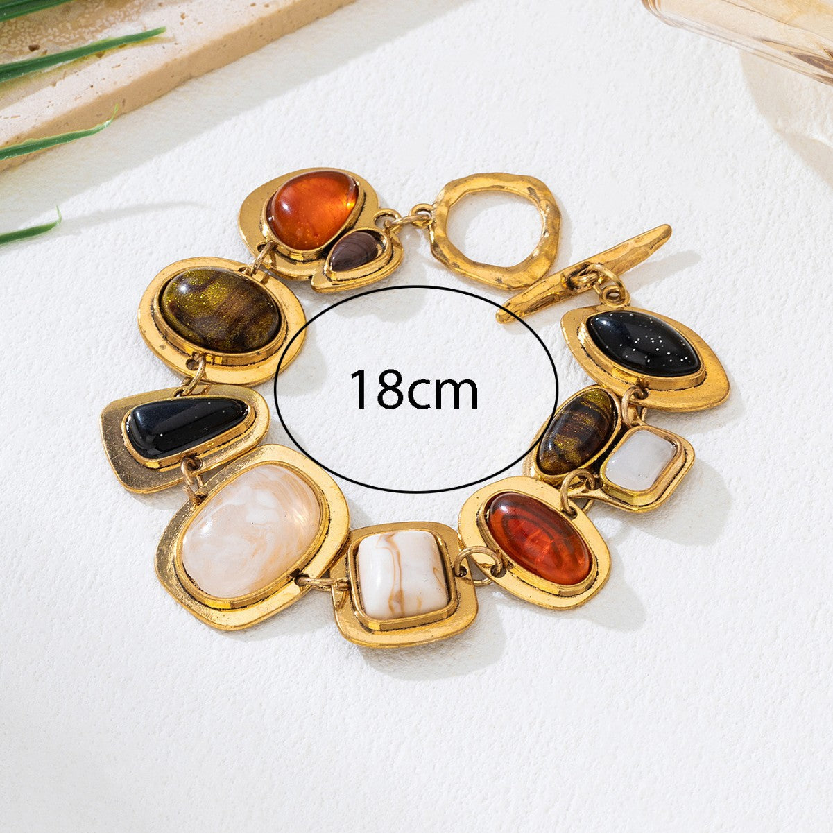 Natural Stone Crystal Glass Bracelet
