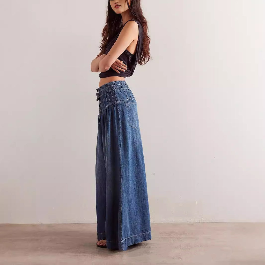 Loose Wide-Leg Denim Jeans