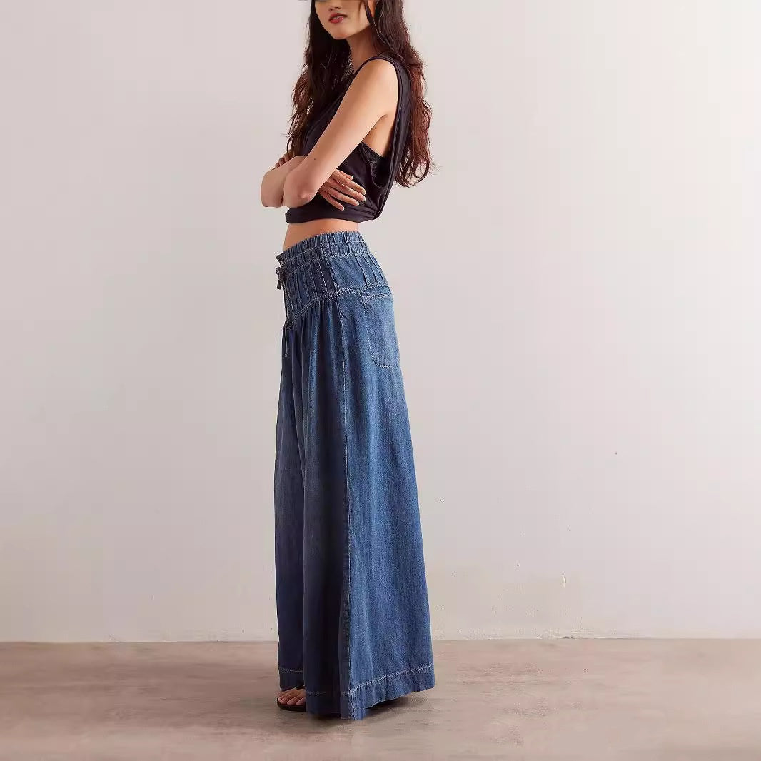 Loose Wide-Leg Denim Jeans