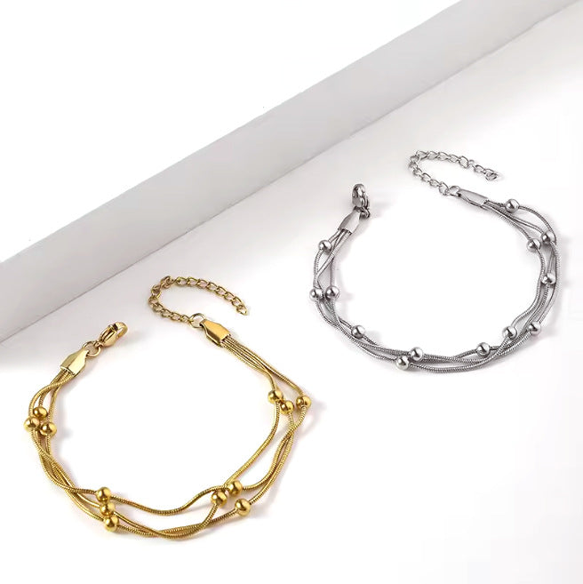 Three-layer Beaded Bracelet
