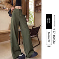 Spring All Match Straight Silhouette Slim Fit Wide Leg Pant