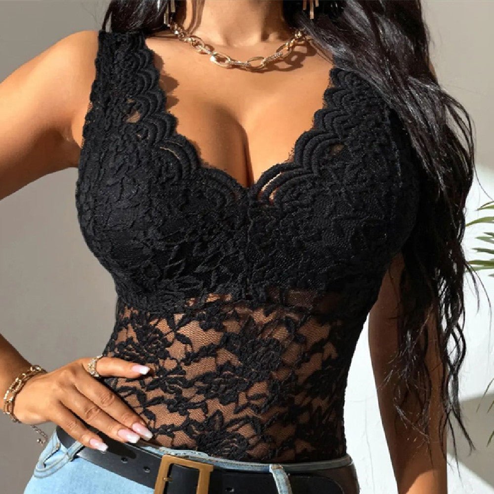 Black Sexy Lace Top