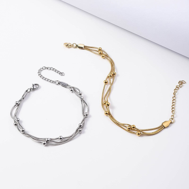 Three-layer Beaded Bracelet
