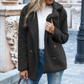 Loose Lapel Fluffy Coat Button Jacket