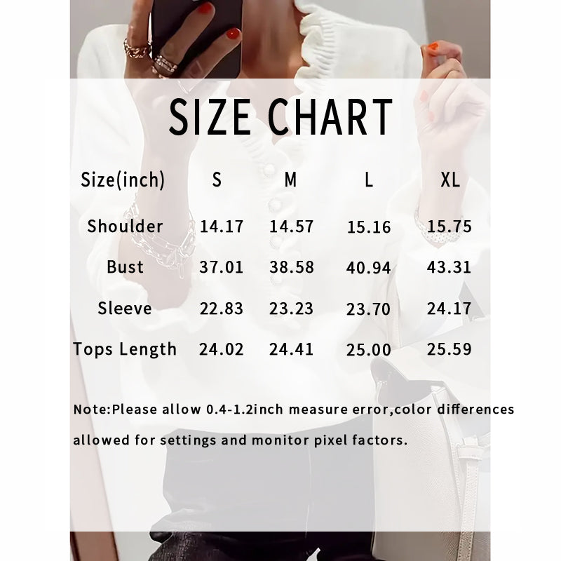 Ruffle Sweaters V Neck Top