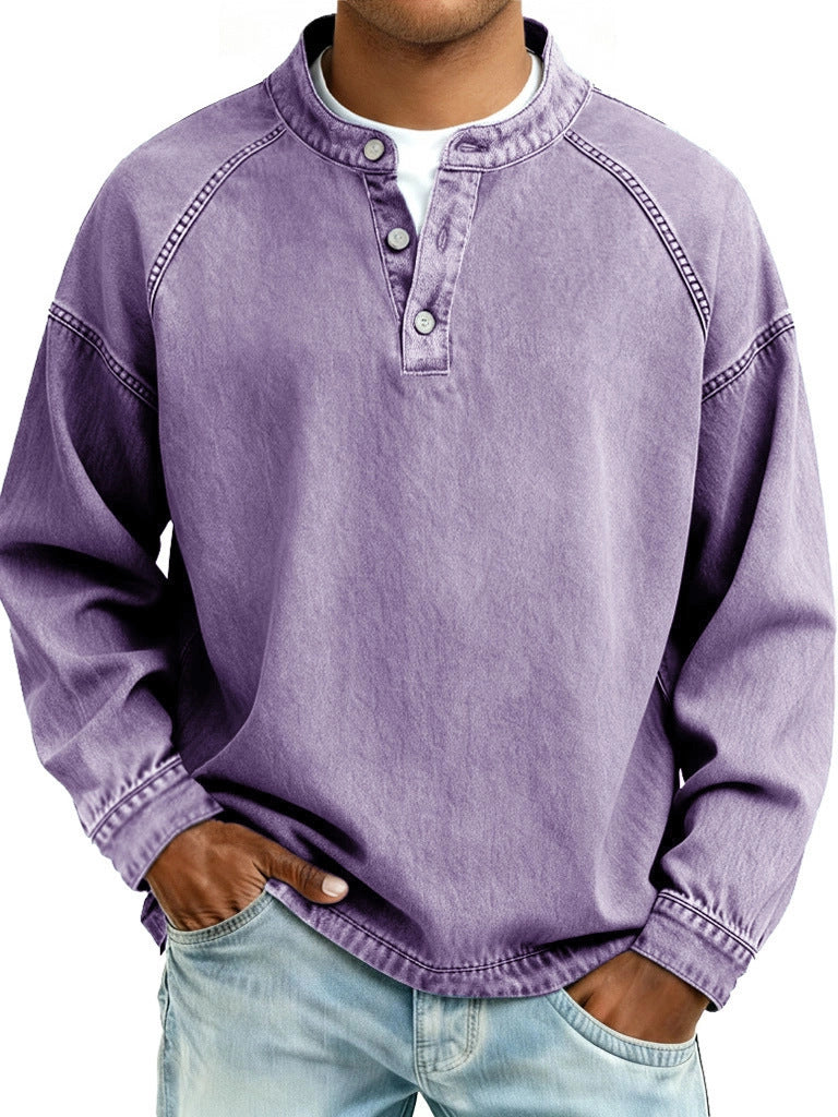 Jeans Vintage Long-Sleeve Shirt Top