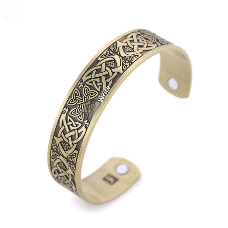 Red Copper Plating Open-ended Bracelet