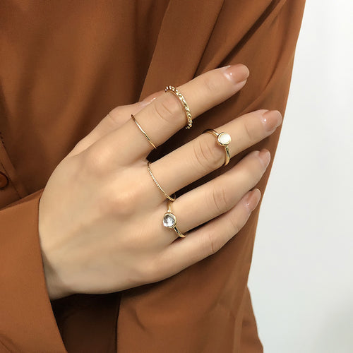 Colorful Stone Metalic Finger Rings