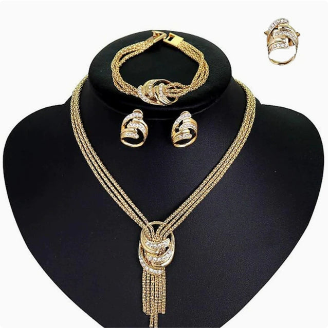 Wedding Bride Jewelry Set Four Pieces