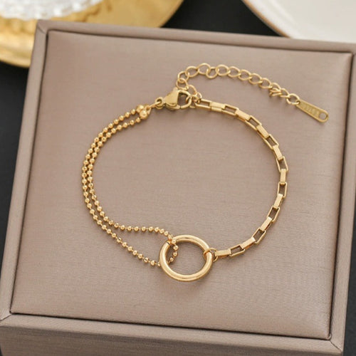 Bead Spliced Chain Bracelet