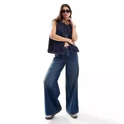 Rope Sleeveless Denim Vest TOP