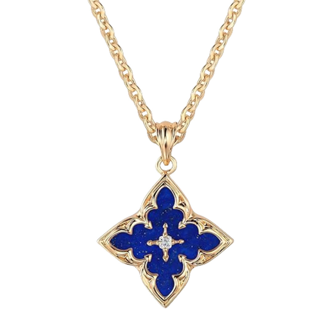 Cube 14k Gold-plated Zircon  Necklace