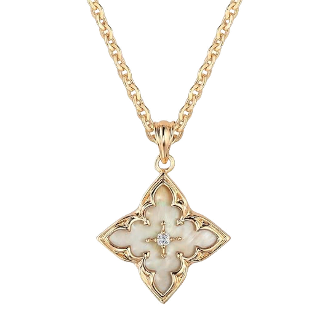 Cube 14k Gold-plated Zircon  Necklace