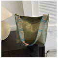 Ethnic Style Wide Shoulder Strap Handbag