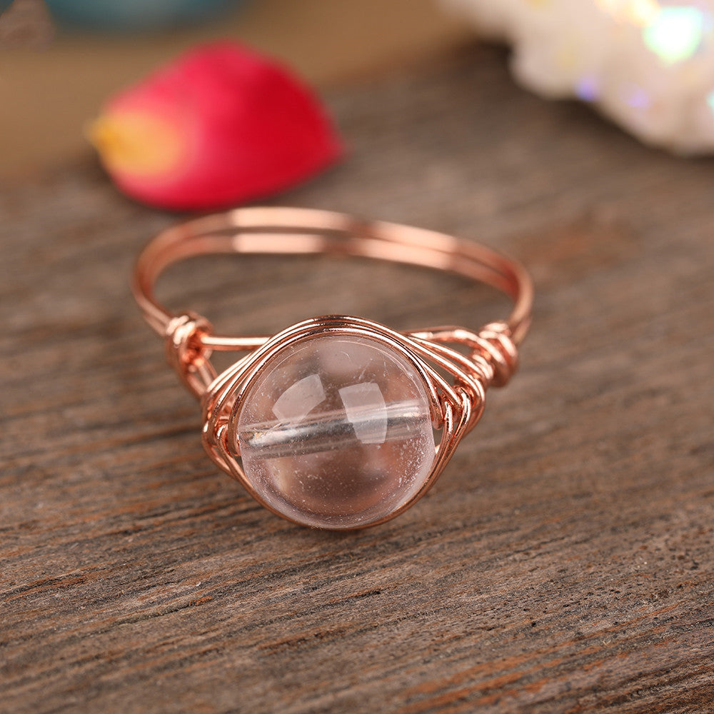 Single Stone Bead Handmade Ring