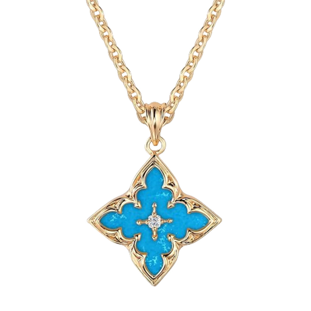 Cube 14k Gold-plated Zircon  Necklace