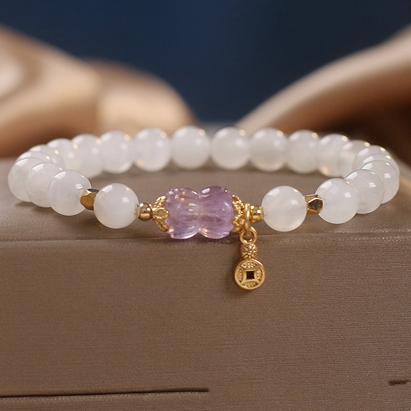 Luck Changing Ethnic Style Natural White Moonlight Bracelet