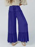 Solid-color High-waist Casual Pant