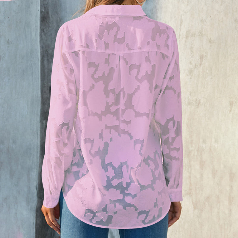 Sheer Button Down Shirts