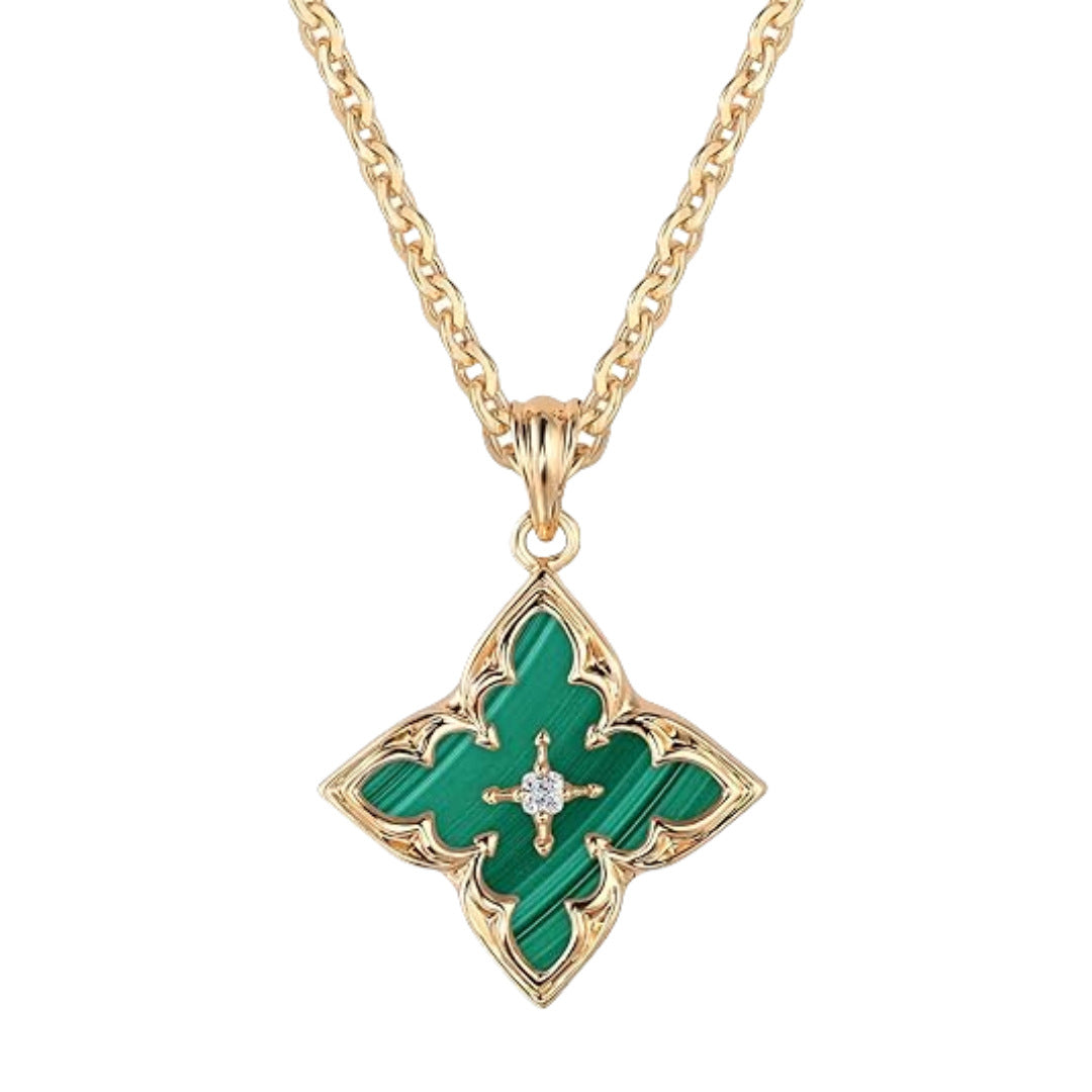 Cube 14k Gold-plated Zircon  Necklace