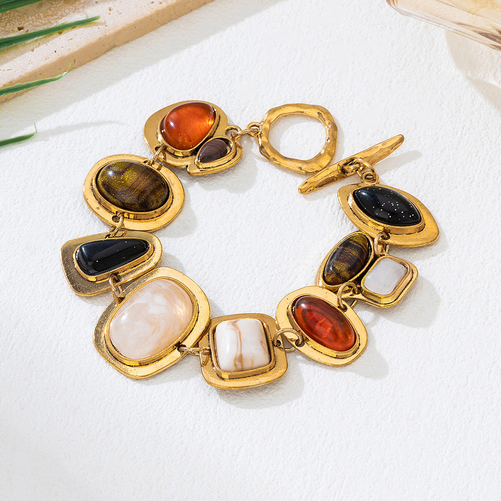 Natural Stone Crystal Glass Bracelet