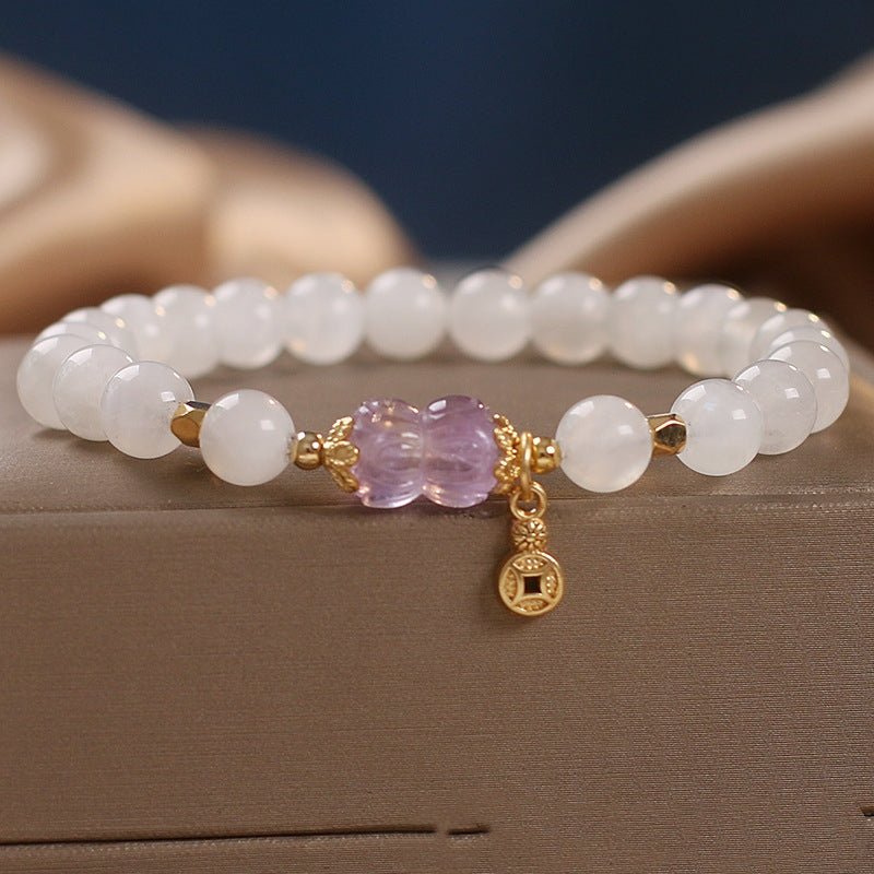 Luck Changing Ethnic Style Natural White Moonlight Bracelet
