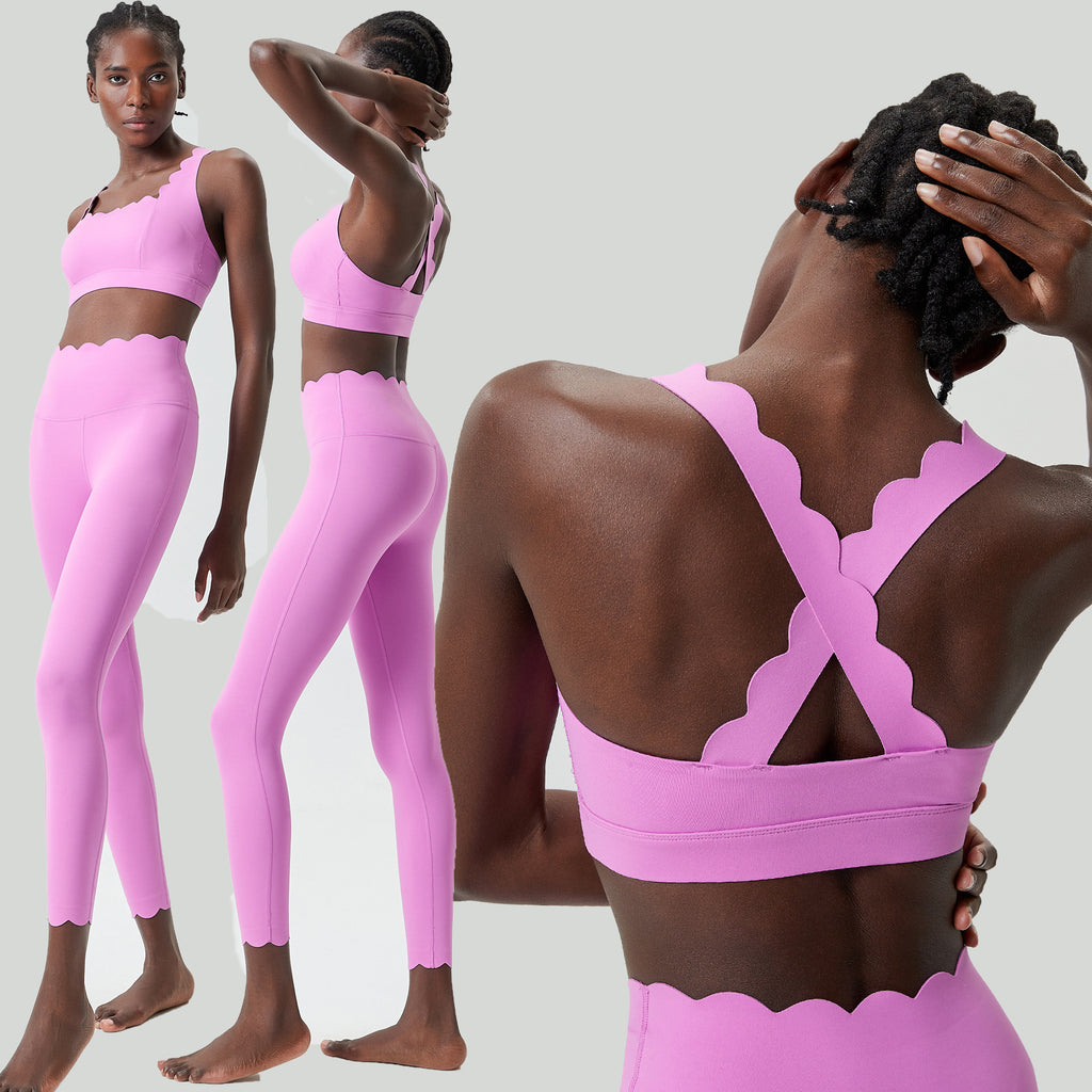 Liquid Glue Small Wave Yoga Clothes Suit
