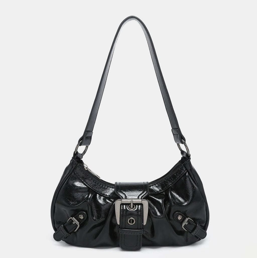 Vintage Two-tone Leather Shoulder Bag