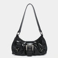 Vintage Two-tone Leather Shoulder Bag