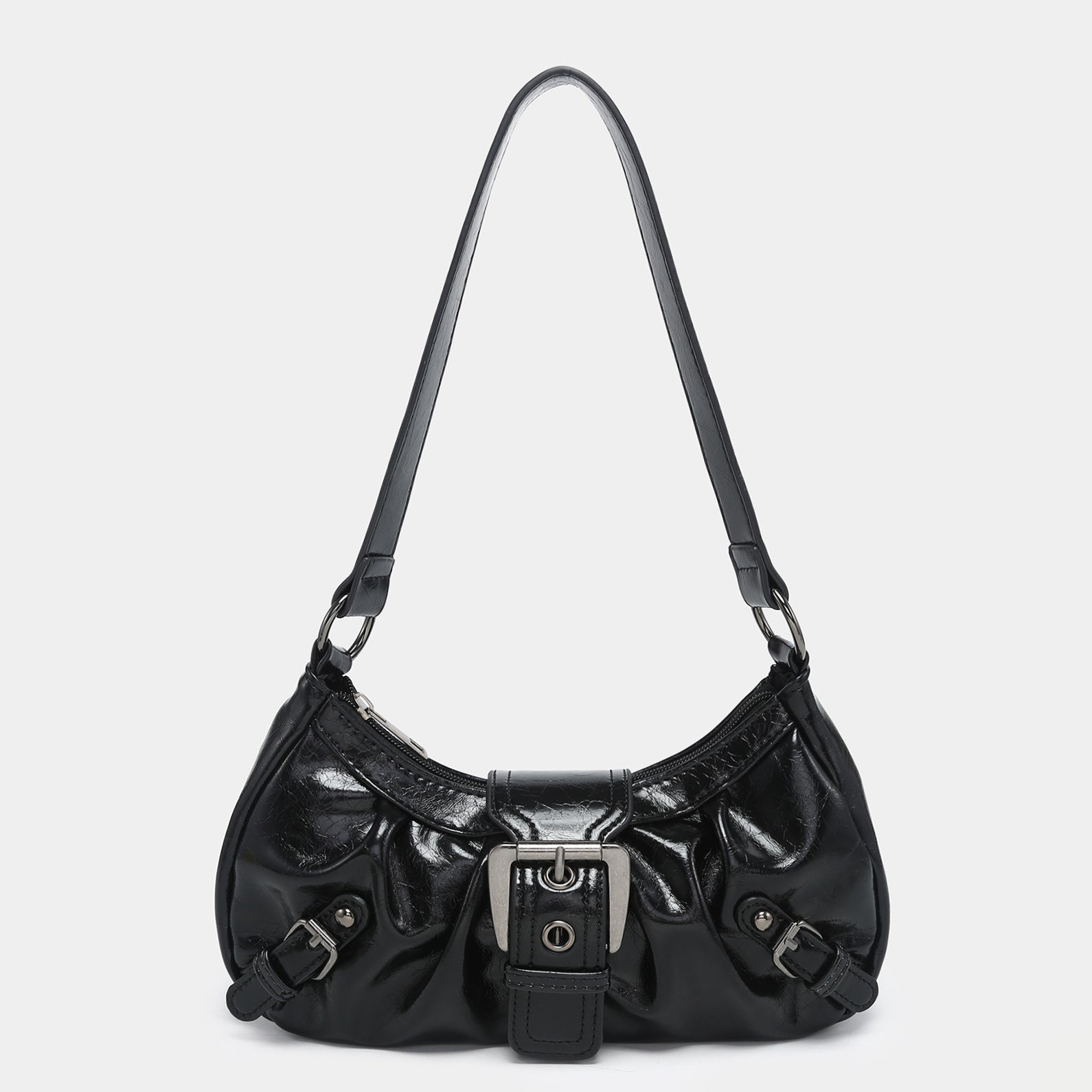 Vintage Two-tone Leather Shoulder Bag