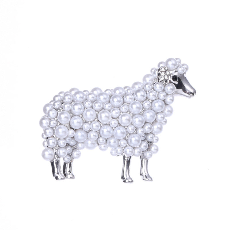 Pearl Sheep Brooches