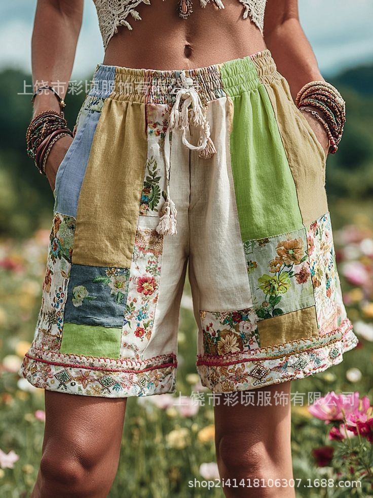 Floral Print Casual Womens Shorts