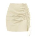 Pleating High Waist Zip Skirt