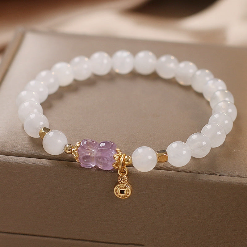 Luck Changing Ethnic Style Natural White Moonlight Bracelet