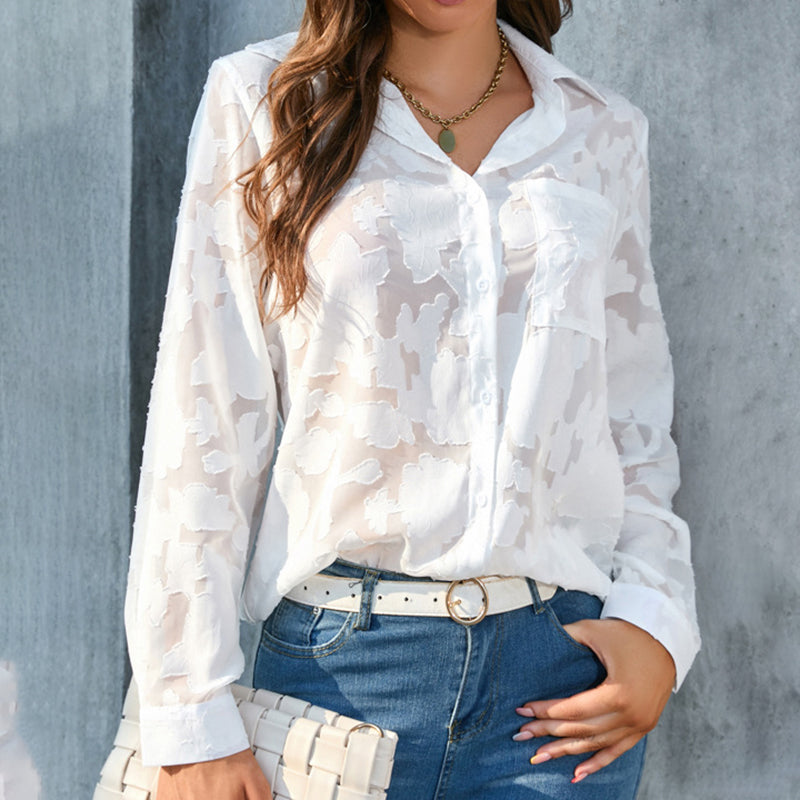 Sheer Button Down Shirts
