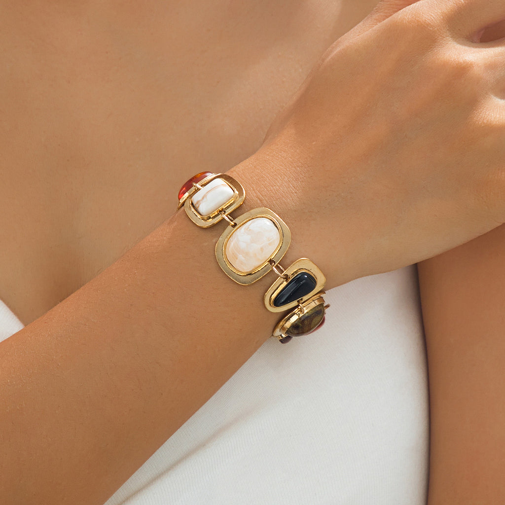 Natural Stone Crystal Glass Bracelet