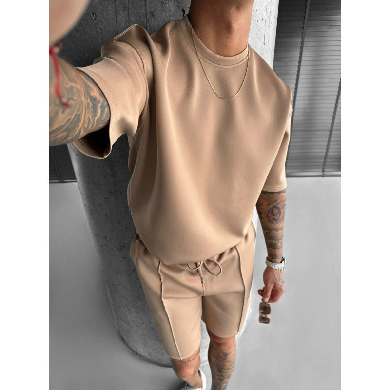 Men's Short Sleeve Shorts Suit