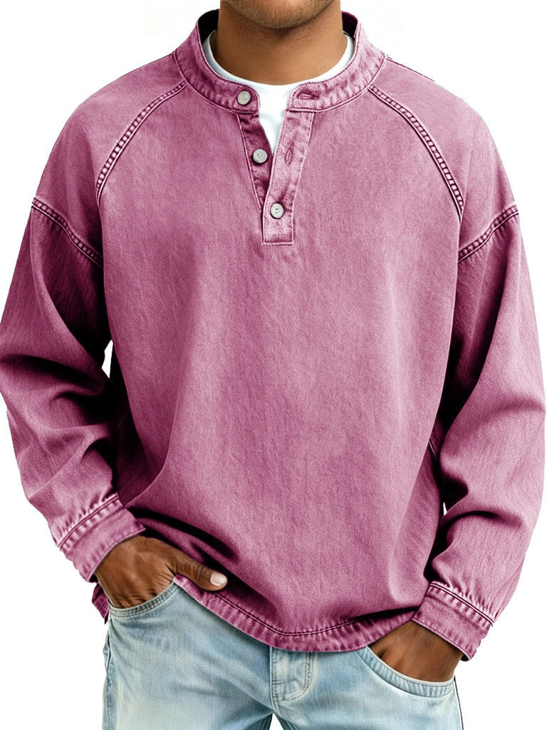 Jeans Vintage Long-Sleeve Shirt Top