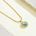 Enamel-flower Necklace
